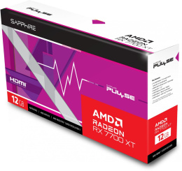 Видеокарта Sapphire PCI-E 4.0 11335-04-20G PULSE RX 7700 XT GAMING AMD Radeon RX 7700XT 12Gb 192bit GDDR6 2171/18000 HDMIx2 DPx2 HDCP Ret