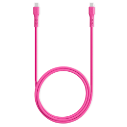Кабель зарядный и дата TTEC USB-C - USB-C 60W PD/QC Fast Charging/Data Cable. Цвет: неоновый розовый (2DK59NP)