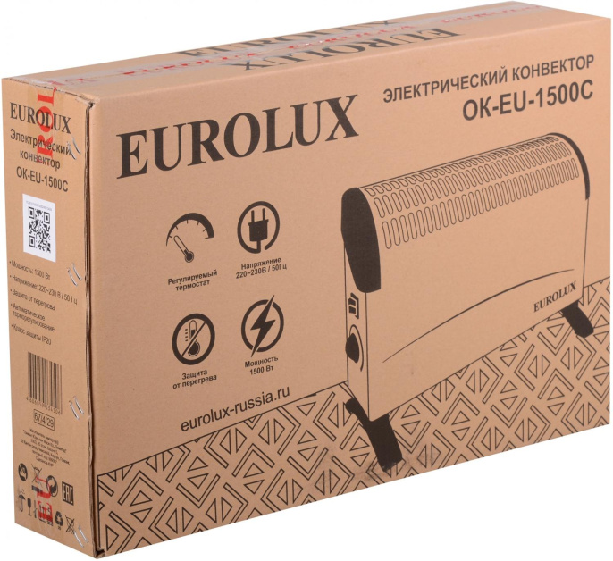 Конвектор Eurolux ОК-EU-1500C 1500Вт белый