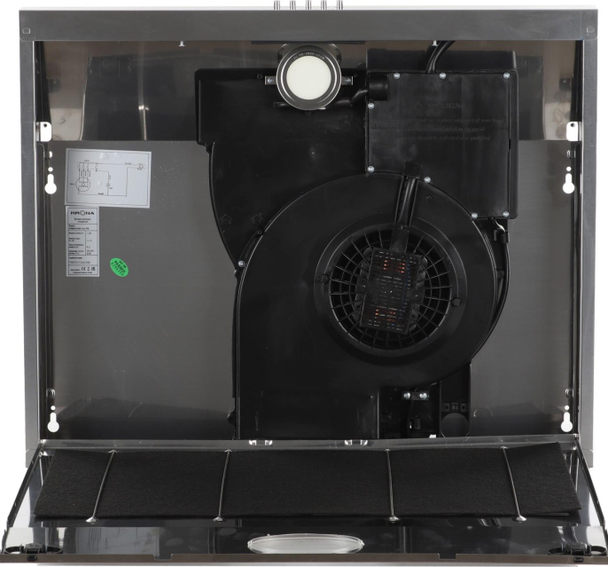 Вытяжка козырьковая Krona Ermina 600 нержавеющая сталь управление: кнопочное 1 мотор КА-00001061