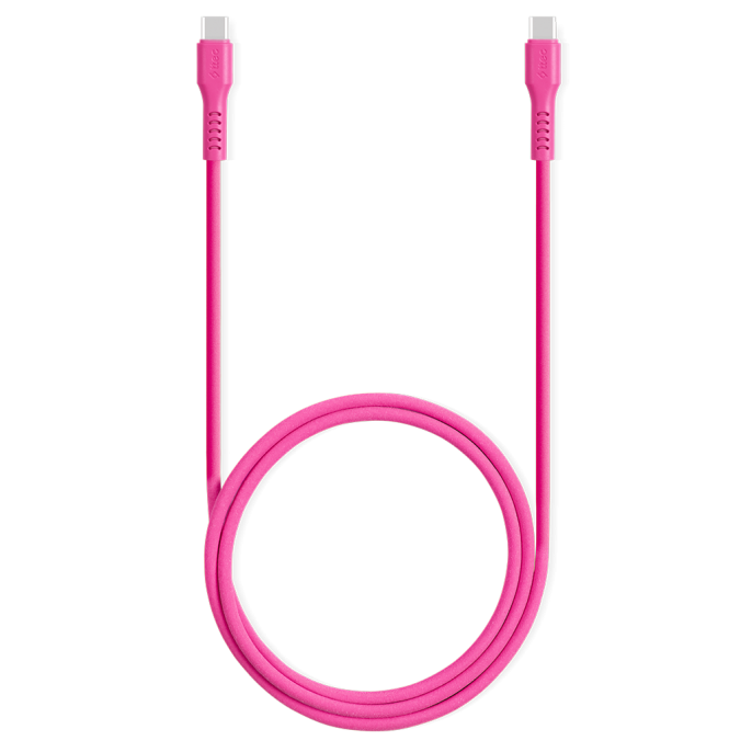 Кабель зарядный и дата TTEC USB-C - USB-C 60W PD/QC Fast Charging/Data Cable. Цвет: неоновый розовый (2DK59NP)