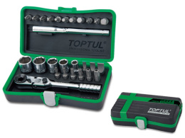 Набор головок и бит 1/4" 6-13мм 27предм. 6гр. TOPTUL GADW2701