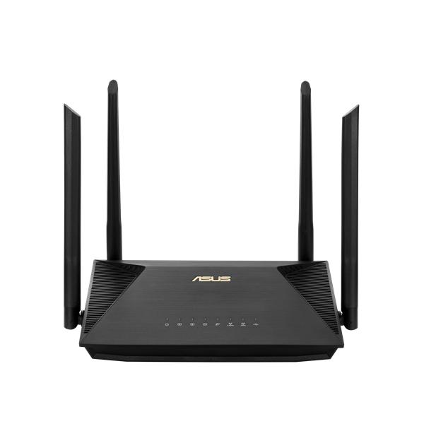 Wi-Fi роутер ASUS RT-AX53U,  Wi-Fi 6,  AX1800,  2.4/5ГГц, 3 LAN,  1xUSB, черный