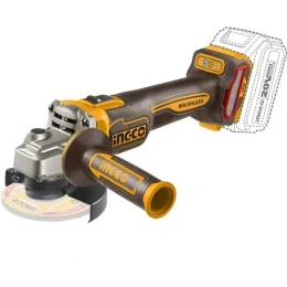 Угловая шлифмашина INGCO CAGLI221253,  аккумуляторная, без АКБ, без ЗУ