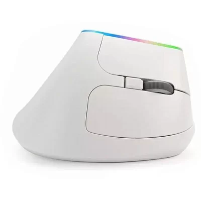 Мышь вертикальная DELUX M618DB беспроводная, wireless 2.4G+BT4.0,RGB, 800/1200/2400/4000