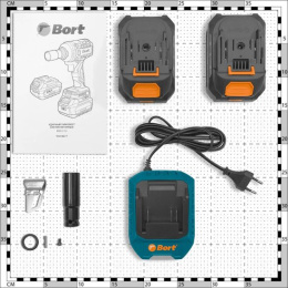 Гайковерт аккумуляторный BORT BSR-21U (2x4Ач+ЗУ) 93418477