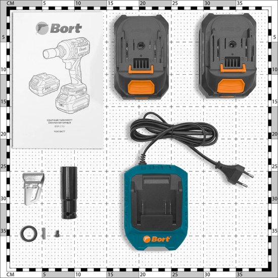 Гайковерт аккумуляторный BORT BSR-21U (2x4Ач+ЗУ) 93418477