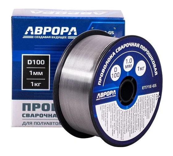 Проволока порошковая E71T-GS d.1.0 мм 1.0кг D100 NO GAS