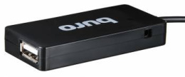Хаб (разветвитель) Buro BU-HUB4-U2.0-Slim, черный