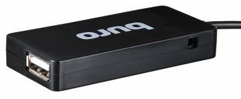 Хаб (разветвитель) Buro BU-HUB4-U2.0-Slim, черный