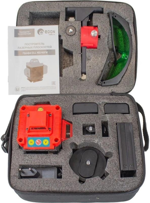 Уровень лазер. Edon CLL Профи 4D/40FW 2кл.лаз. 515нм цв.луч. синий 16луч. 29782