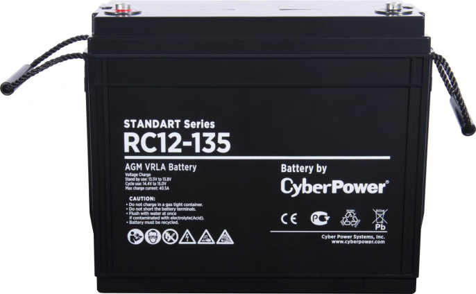 Аккумуляторная батарея CyberPower RC 12-135 / 12 В 135 Ач, напряжение 12В, емкость разряд 20ч 138,9Ач, макс. разрядн