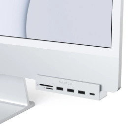 USB-C-концентратор Satechi Aluminum USB-C Clamp Hub для 24" iMac - Silver. Цвет: серебристый (ST-UCICHS)