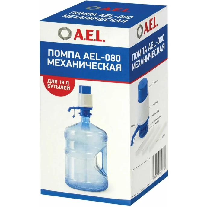 Помпа для 19л бутыли AEL AEL-080 механический белый/синий