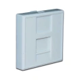 Вставка 45x45 на 1 кейстоун, со шторкой, маркировкой, белая, TWT-SIP-23N-WH