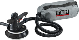 Шлифмашина для стен и потолков TEH TS22513 (мощность: 1280 Вт, 1400-2600 об/мин, диаметр шлифплатформы: 215 мм, регулировка оборотов, подсветка, мешок для сбора пыли)