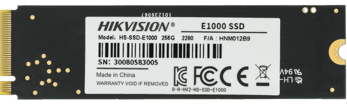 SSD накопитель Hikvision HS-SSD-E1000/256G Hiksemi 256ГБ, M.2 2280, PCIe 3.0 x4, NVMe, M.2