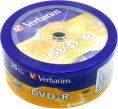 Диск DVD-R Verbatim 4.7Gb 16x wagon wheel 25шт 43730