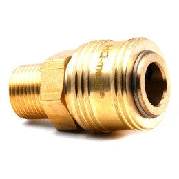 Соединение быстросъемное пневматическое HQ-SM38 «мама»-нар. резьба 3/8" (латунь) HQ-mech УТ000002467