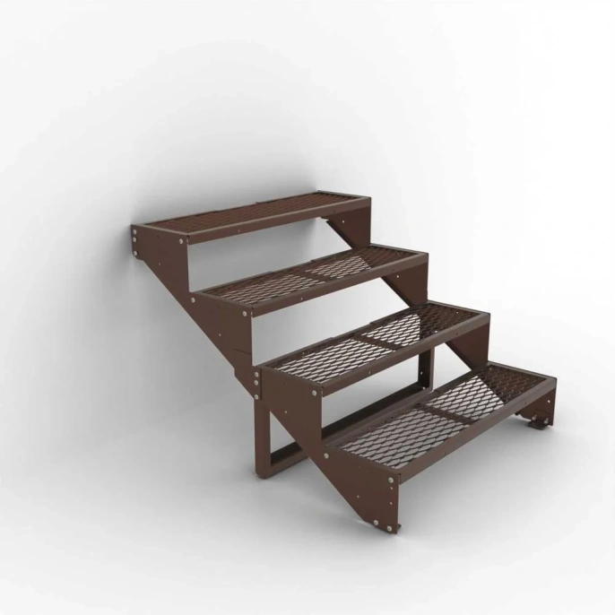 Крыльцо к дому АрсеналЪ 4 ступени ПВЛ (уличная лестница, приступок) серия ARSENAL AVANT мод. . AR18V3458H9-06