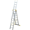 Лестница алюминиевая Алюмет 3х8 ступеней трехсекционная универсальная профессиональная P3 9308