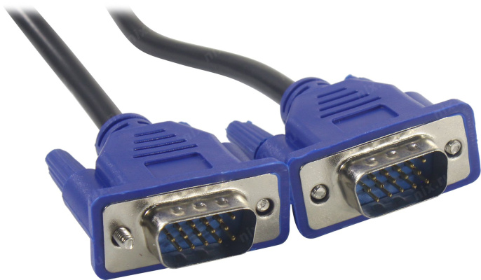 Кабель VGA Pro Cablexpert CC-PVGA-6 черный, 1.8м, 15M/15M, экран, феррит. кольца, пакет