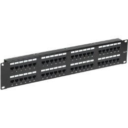 Rexant 02-0232 Панель коммутационная с кабельными органайзерами 19", 2U, 48 портов, RJ-45, CAT 6, UTP PRO