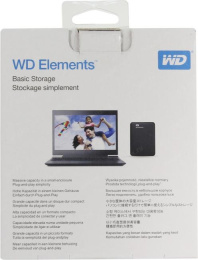 2ТБ Внешний диск HDD  WD Elements Portable WDBU6Y0020BBK-WESN, USB 3.0, черный