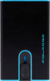 Чехол для кредитных карт Piquadro Blue Square PP4825B2BLR/N, кожа натуральная, черный