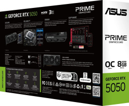 Видеокарта Asus PCI-E 5.0 PRIME-RTX5050-O8G NVIDIA GeForce RTX 5050 8Gb 128bit GDDR6 2677/20000 HDMIx1 DPx3 HDCP Ret
