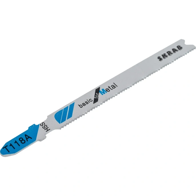 Пилки Т-118 A 5 шт; 1.1-1.5 мм; HSS; EU-хвостовик для лобзика SKRAB 20886