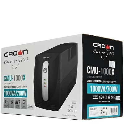 ИБП UPS 1000VA CROWN Micro CMU-1000X