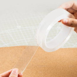 Клейкая лента универсальная двусторонняя Deli EA503 прозрачная шир.24мм дл.1м