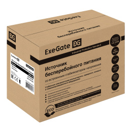 ИБП ExeGate Power Back BNB-400.LED.AVR.2SH (400VA/240W, LED, AVR, 2*EU/Тип F(Schuko), батарея 12V 4.5Ah, металлический корпус, Black) EP244541RUS