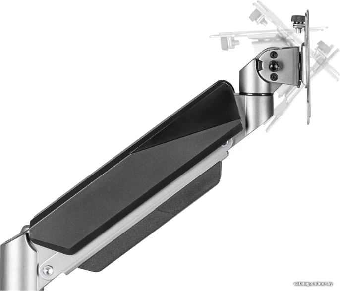 Кронштейн для монитора ErgoSmart Heavy-Duty серебристый, 1 монитор, 17-49", настольный, регулировка высоты/поворота, VESA75/100