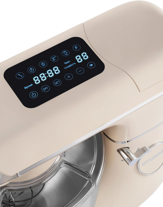 Кухонная машина Hyundai HYM-S9681 планетар.вращ. 1500Вт бежевый