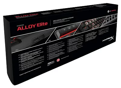 Клавиатура HyperX Alloy Elite RGB CherryMX Blue механическая черный USB Multimedia for gamer LED