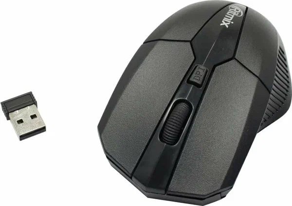 Беспроводная компьютерная мышь RITMIX RMW-560-BLACK полноразмерная мышь, беспроводная радио, сенсор оптический 1000 dpi, 3 кнопки, колесо с нажатием, цвет черный