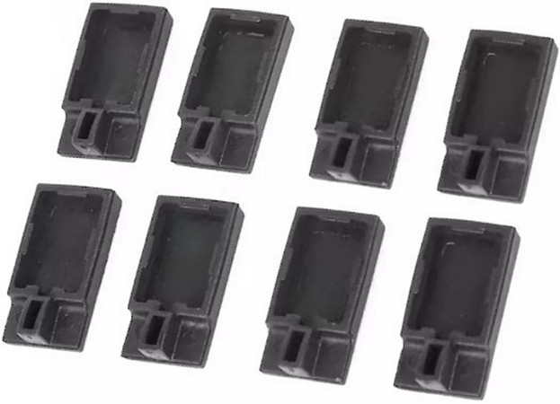 Набор накладок Pony Jorgensen 7461 8 шт, для струбцин серии Light Duty 33606 и 33612, обеспечивают надежную защиту поверхности заготовок от повреждений в процессе работы, цвет: черный (Pony 7461)