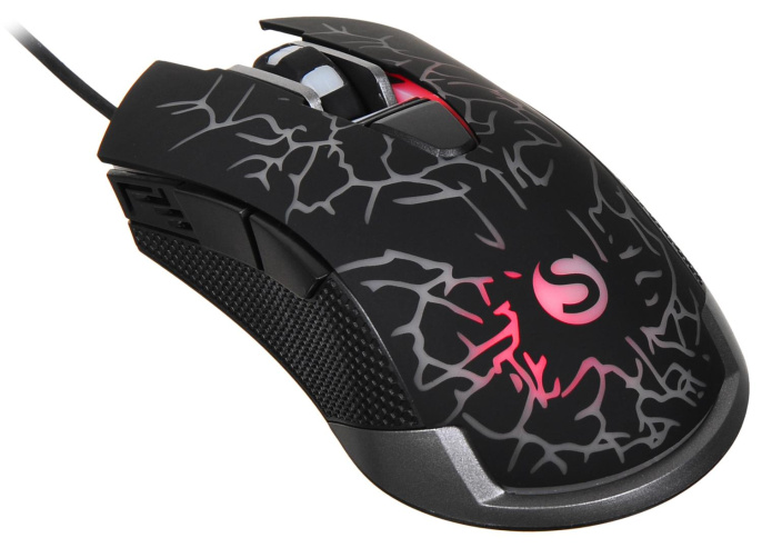 Мышь проводная SunWind SW-M705G, игровая, оптическая, USB, 3600dpi, черный [1422391]