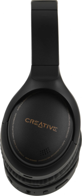 Наушники Creative Zen Hybrid, 3.5 мм/Bluetooth, мониторные, черный [51ef1010aa001]