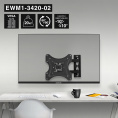 Кронштейн для TV/монитора 13"-34" настенный ExeGate EWM1-3420-02 VESA 75x75, 100x100, макс.нагрузка 35 кг, наклон -10°/+10°, поворот -90°/+90°, вращение 360°, расстояние до стены 35-365мм, цвет черный EX297366RUS