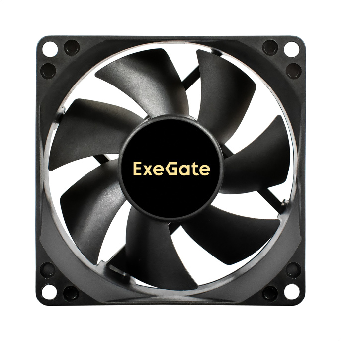 Вентилятор 12В DC ExeGate EX08025H3P (80x80x25 мм, Hydraulic bearing (гидродинамический), 3pin, 2200RPM, 22dBA) EX297046RUS