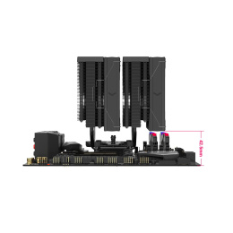 Кулер для процессора CPU Cooler SAMA A60B 265W, 4-pin PWM, 156.5mm, 6x6mm, 2x120mm, 78CFM, 29dBA, 2200RPM, S: 1851/1700/1200/115X, AM5/AM4, black A60-BKWNNXOX-G