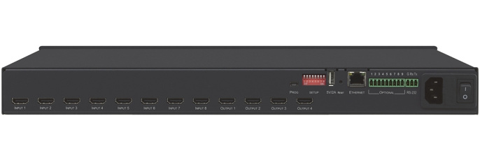 Матричный коммутатор Kramer VS-84H2 8х4 HDMI с независимой коммутацией эмбедированного звука; поддержка 4K60 4:4:4/ VS-84H2 [20-00011730]