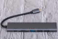 USB концентратор CABLETIME HB02G (CT-HBP2-AG7) ECO 7-в-1, 4K@30Hz, 5Gbps, USB-C HUB - Gray