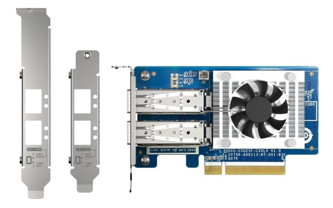Сетевая карта QNAP Expansion Card QXG-25G2SF-CX6 PCIe Gen4 x8, iSER, 2x25GbE SFP28