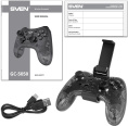 Геймпад Sven GC-5050 черный Bluetooth Беспроводной виброотдача обратная связь в компл.:держатель для смартфона/кабель USB SV-016029
