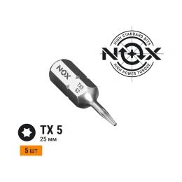 Бита COREBIT (5 шт; Tx5х25 мм; бокс; С6.3) NOX 332525-5B