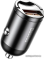 Автомобильное зарядное Baseus VCHX-A0G Tiny Star Mini USB 30W Gray (алюминиевый сплав, функция быстрой зарядки, выходной ток 5А)